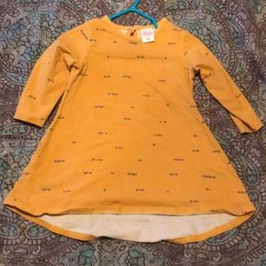 Ricrac & Ruffles mustard dress